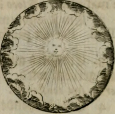 An illustration from Devises et emblemes anciennes & modernes, tirées des plus celebres auteurs, oder, Emblematische Gemüths-Vergnügung : bey Betrachtung siben hundert und funffzehen der curieusesten und ergötzlichen Sinn-Bildern, mit ihren zuständigen teutsch-lateinisch-französisch- und italianischen Beyschrifften, 1695, leaf 76