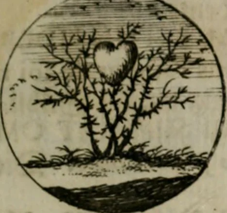 An illustration from Devises et emblemes anciennes & modernes, tirées des plus celebres auteurs, oder, Emblematische Gemüths-Vergnügung : bey Betrachtung siben hundert und funffzehen der curieusesten und ergötzlichen Sinn-Bildern, mit ihren zuständigen teutsch-lateinisch-französisch- und italianischen Beyschrifften, 1695, leaf 78