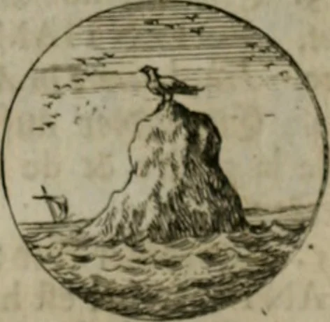 An illustration from Devises et emblemes anciennes & modernes, tirées des plus celebres auteurs, oder, Emblematische Gemüths-Vergnügung : bey Betrachtung siben hundert und funffzehen der curieusesten und ergötzlichen Sinn-Bildern, mit ihren zuständigen teutsch-lateinisch-französisch- und italianischen Beyschrifften, 1695, leaf 78