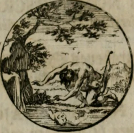 An illustration from Devises et emblemes anciennes & modernes, tirées des plus celebres auteurs, oder, Emblematische Gemüths-Vergnügung : bey Betrachtung siben hundert und funffzehen der curieusesten und ergötzlichen Sinn-Bildern, mit ihren zuständigen teutsch-lateinisch-französisch- und italianischen Beyschrifften, 1695, leaf 80