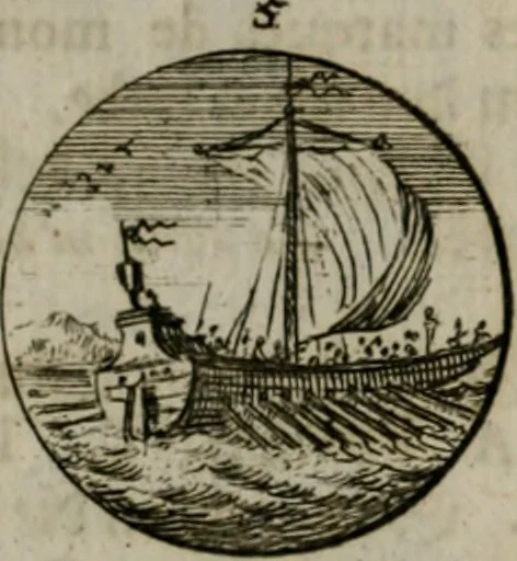 An illustration from Devises et emblemes anciennes & modernes, tirées des plus celebres auteurs, oder, Emblematische Gemüths-Vergnügung : bey Betrachtung siben hundert und funffzehen der curieusesten und ergötzlichen Sinn-Bildern, mit ihren zuständigen teutsch-lateinisch-französisch- und italianischen Beyschrifften, 1695, leaf 84