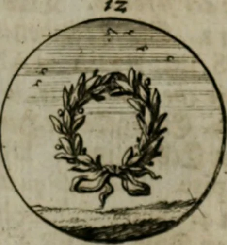 An illustration from Devises et emblemes anciennes & modernes, tirées des plus celebres auteurs, oder, Emblematische Gemüths-Vergnügung : bey Betrachtung siben hundert und funffzehen der curieusesten und ergötzlichen Sinn-Bildern, mit ihren zuständigen teutsch-lateinisch-französisch- und italianischen Beyschrifften, 1695, leaf 84