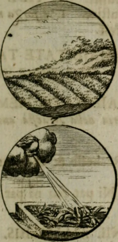 An illustration from Devises et emblemes anciennes & modernes, tirées des plus celebres auteurs, oder, Emblematische Gemüths-Vergnügung : bey Betrachtung siben hundert und funffzehen der curieusesten und ergötzlichen Sinn-Bildern, mit ihren zuständigen teutsch-lateinisch-französisch- und italianischen Beyschrifften, 1695, leaf 86