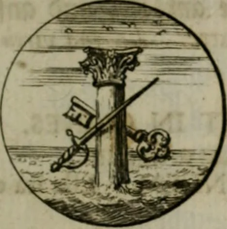 An illustration from Devises et emblemes anciennes & modernes, tirées des plus celebres auteurs, oder, Emblematische Gemüths-Vergnügung : bey Betrachtung siben hundert und funffzehen der curieusesten und ergötzlichen Sinn-Bildern, mit ihren zuständigen teutsch-lateinisch-französisch- und italianischen Beyschrifften, 1695, leaf 88