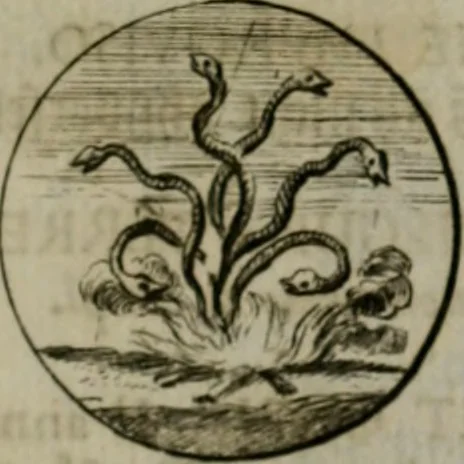 An illustration from Devises et emblemes anciennes & modernes, tirées des plus celebres auteurs, oder, Emblematische Gemüths-Vergnügung : bey Betrachtung siben hundert und funffzehen der curieusesten und ergötzlichen Sinn-Bildern, mit ihren zuständigen teutsch-lateinisch-französisch- und italianischen Beyschrifften, 1695, leaf 88