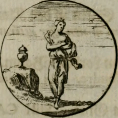 An illustration from Devises et emblemes anciennes & modernes, tirées des plus celebres auteurs, oder, Emblematische Gemüths-Vergnügung : bey Betrachtung siben hundert und funffzehen der curieusesten und ergötzlichen Sinn-Bildern, mit ihren zuständigen teutsch-lateinisch-französisch- und italianischen Beyschrifften, 1695, leaf 88