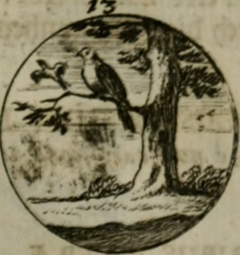 An illustration from Devises et emblemes anciennes & modernes, tirées des plus celebres auteurs, oder, Emblematische Gemüths-Vergnügung : bey Betrachtung siben hundert und funffzehen der curieusesten und ergötzlichen Sinn-Bildern, mit ihren zuständigen teutsch-lateinisch-französisch- und italianischen Beyschrifften, 1695, leaf 90