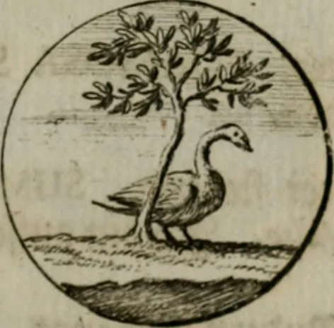 An illustration from Devises et emblemes anciennes & modernes, tirées des plus celebres auteurs, oder, Emblematische Gemüths-Vergnügung : bey Betrachtung siben hundert und funffzehen der curieusesten und ergötzlichen Sinn-Bildern, mit ihren zuständigen teutsch-lateinisch-französisch- und italianischen Beyschrifften, 1695, leaf 90