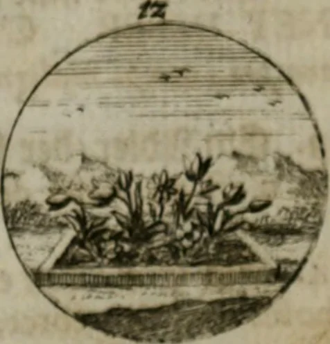 An illustration from Devises et emblemes anciennes & modernes, tirées des plus celebres auteurs, oder, Emblematische Gemüths-Vergnügung : bey Betrachtung siben hundert und funffzehen der curieusesten und ergötzlichen Sinn-Bildern, mit ihren zuständigen teutsch-lateinisch-französisch- und italianischen Beyschrifften, 1695, leaf 92