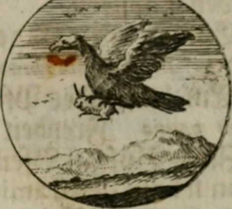An illustration from Devises et emblemes anciennes & modernes, tirées des plus celebres auteurs, oder, Emblematische Gemüths-Vergnügung : bey Betrachtung siben hundert und funffzehen der curieusesten und ergötzlichen Sinn-Bildern, mit ihren zuständigen teutsch-lateinisch-französisch- und italianischen Beyschrifften, 1695, leaf 94