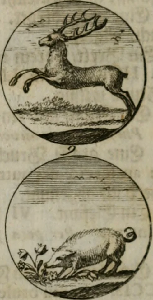 An illustration from Devises et emblemes anciennes & modernes, tirées des plus celebres auteurs, oder, Emblematische Gemüths-Vergnügung : bey Betrachtung siben hundert und funffzehen der curieusesten und ergötzlichen Sinn-Bildern, mit ihren zuständigen teutsch-lateinisch-französisch- und italianischen Beyschrifften, 1695, leaf 94