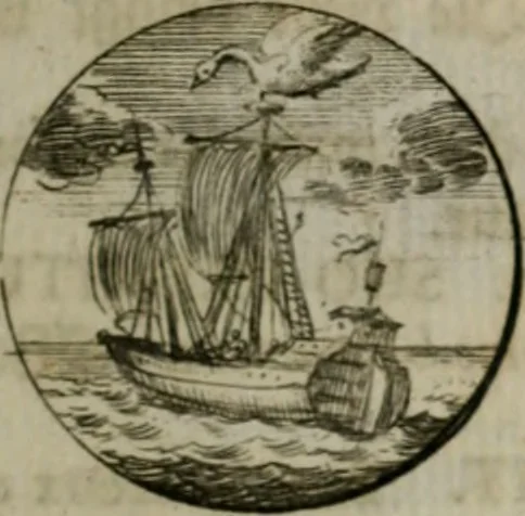 An illustration from Devises et emblemes anciennes & modernes, tirées des plus celebres auteurs, oder, Emblematische Gemüths-Vergnügung : bey Betrachtung siben hundert und funffzehen der curieusesten und ergötzlichen Sinn-Bildern, mit ihren zuständigen teutsch-lateinisch-französisch- und italianischen Beyschrifften, 1695, leaf 96