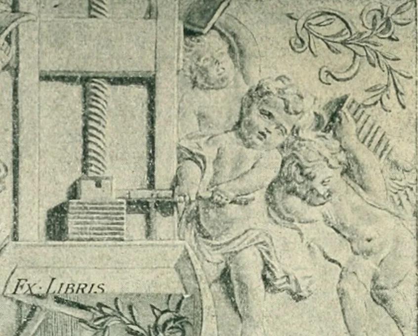 An illustration from Devises et emblemes anciennes et modernes, tirées des plus celebres auteurs : avec plusieurs autres nouvellem[en]t inventées et mises en latin, en francois, en espagnol, en italien, en anglois, en flamand et en allemand, 1712, leaf 3