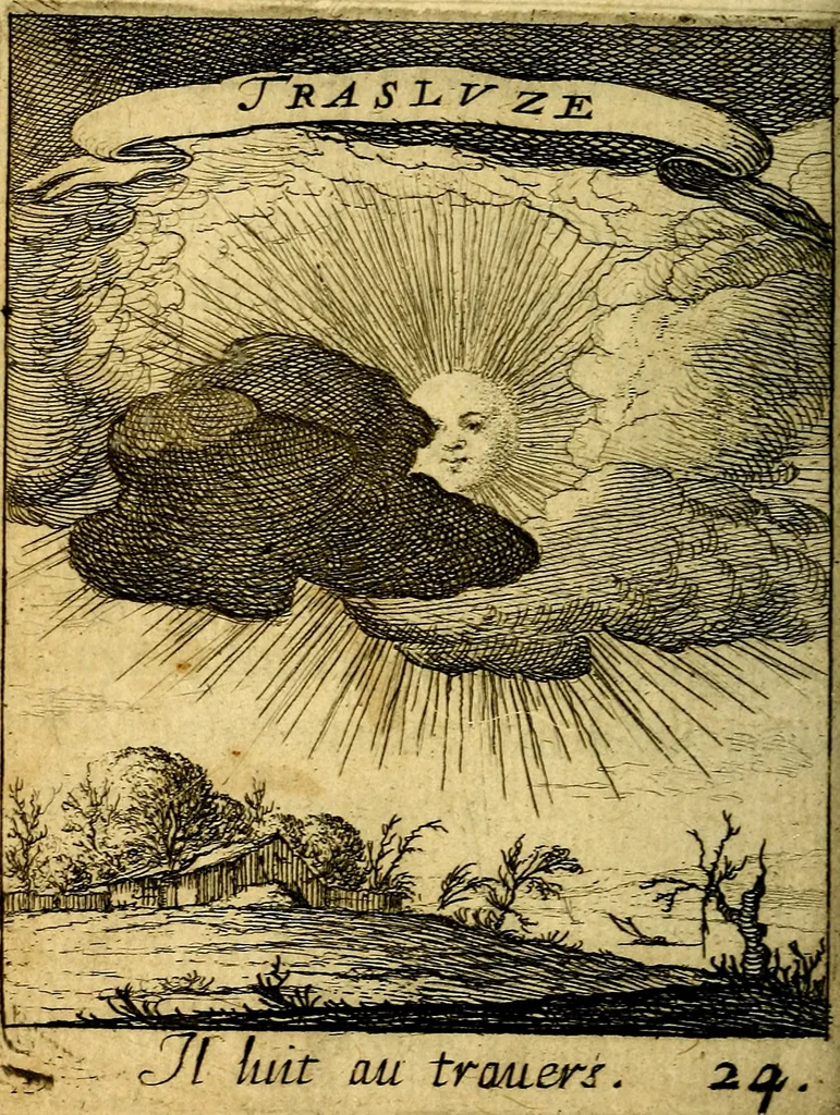 An illustration from Devises et emblesmes d'amour moralisez, 1672, leaf 109