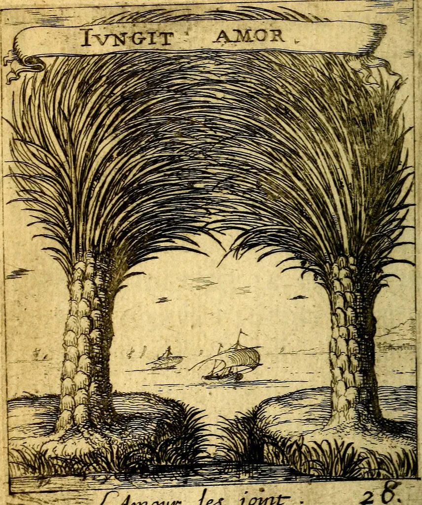 An illustration from Devises et emblesmes d'amour moralisez, 1672, leaf 125