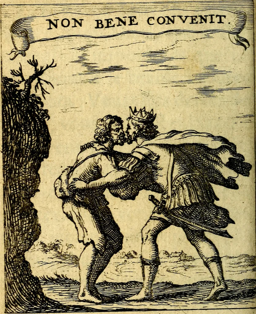 An illustration from Devises et emblesmes d'amour moralisez, 1672, leaf 137