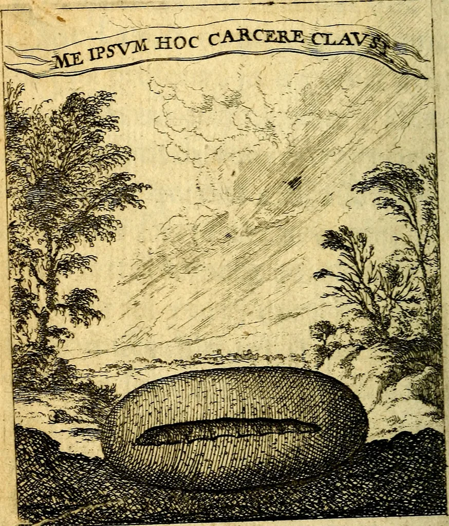 An illustration from Devises et emblesmes d'amour moralisez, 1672, leaf 145