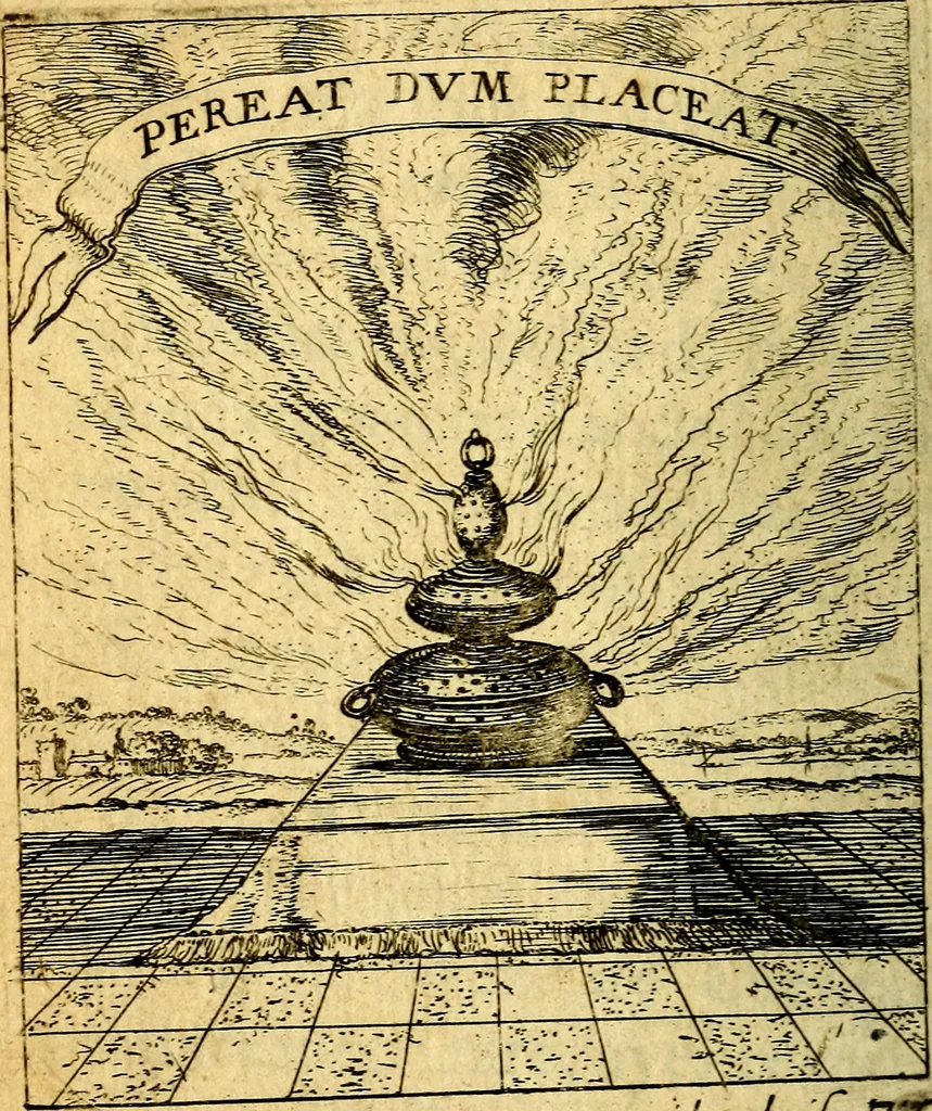 An illustration from Devises et emblesmes d'amour moralisez, 1672, leaf 153