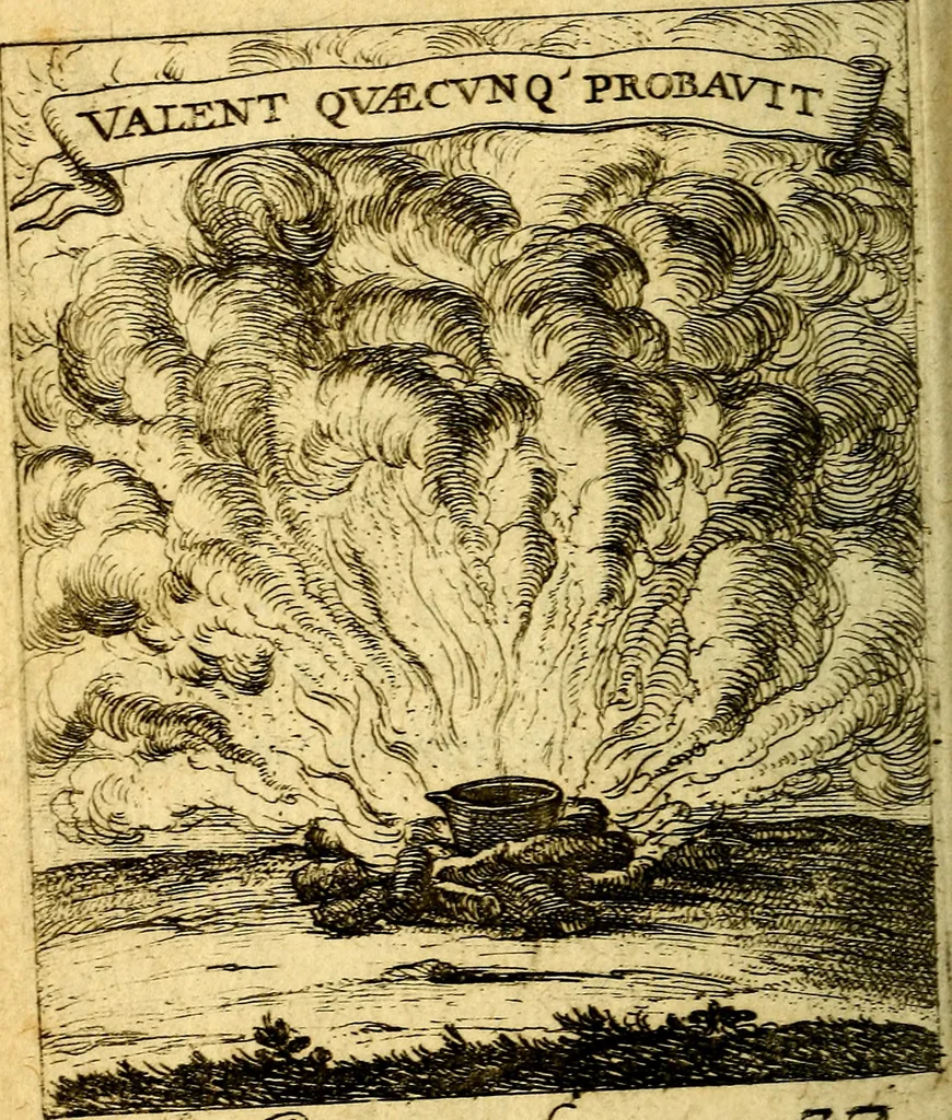 An illustration from Devises et emblesmes d'amour moralisez, 1672, leaf 161