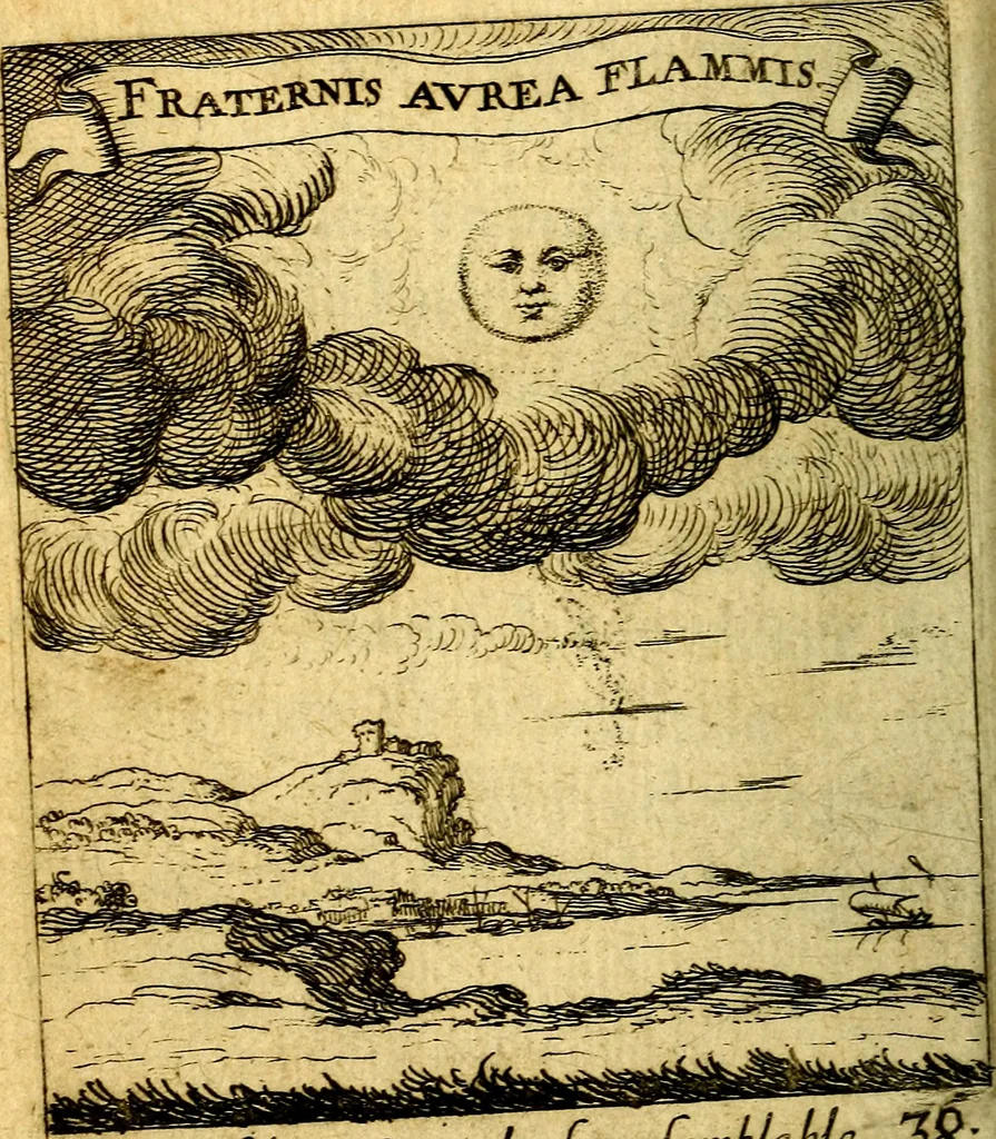 An illustration from Devises et emblesmes d'amour moralisez, 1672, leaf 165