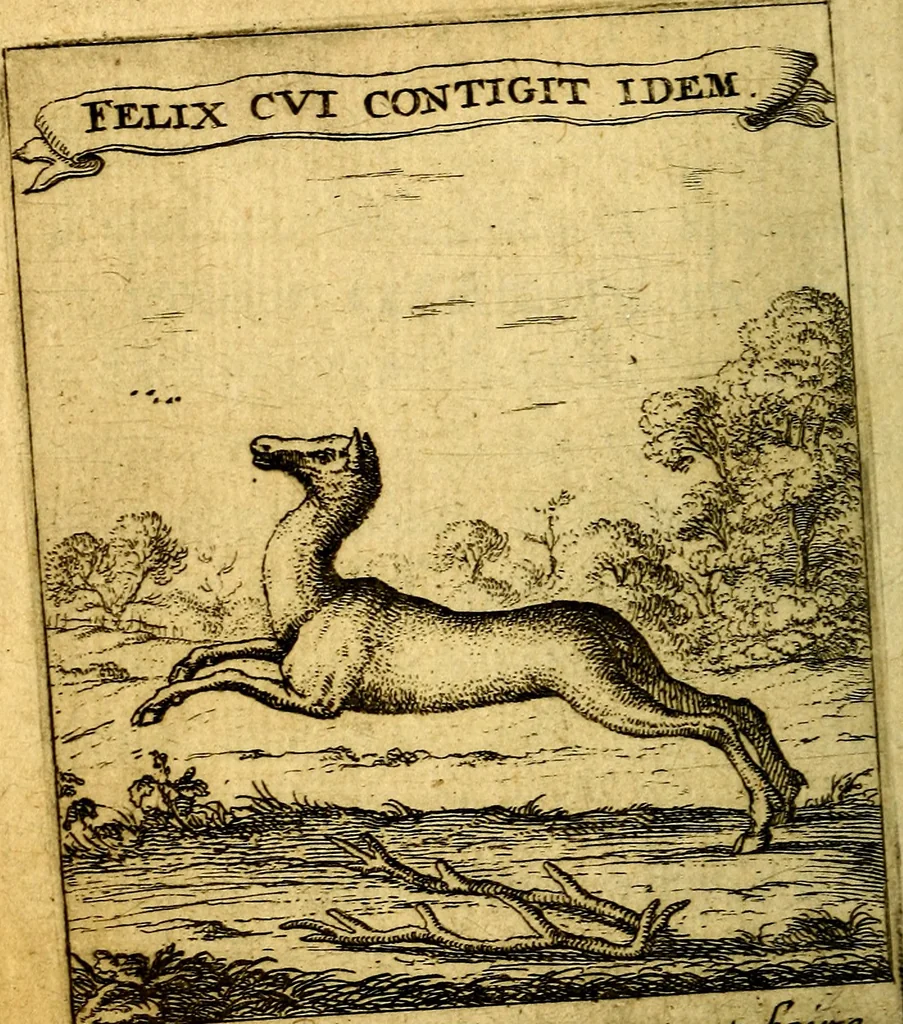 An illustration from Devises et emblesmes d'amour moralisez, 1672, leaf 177