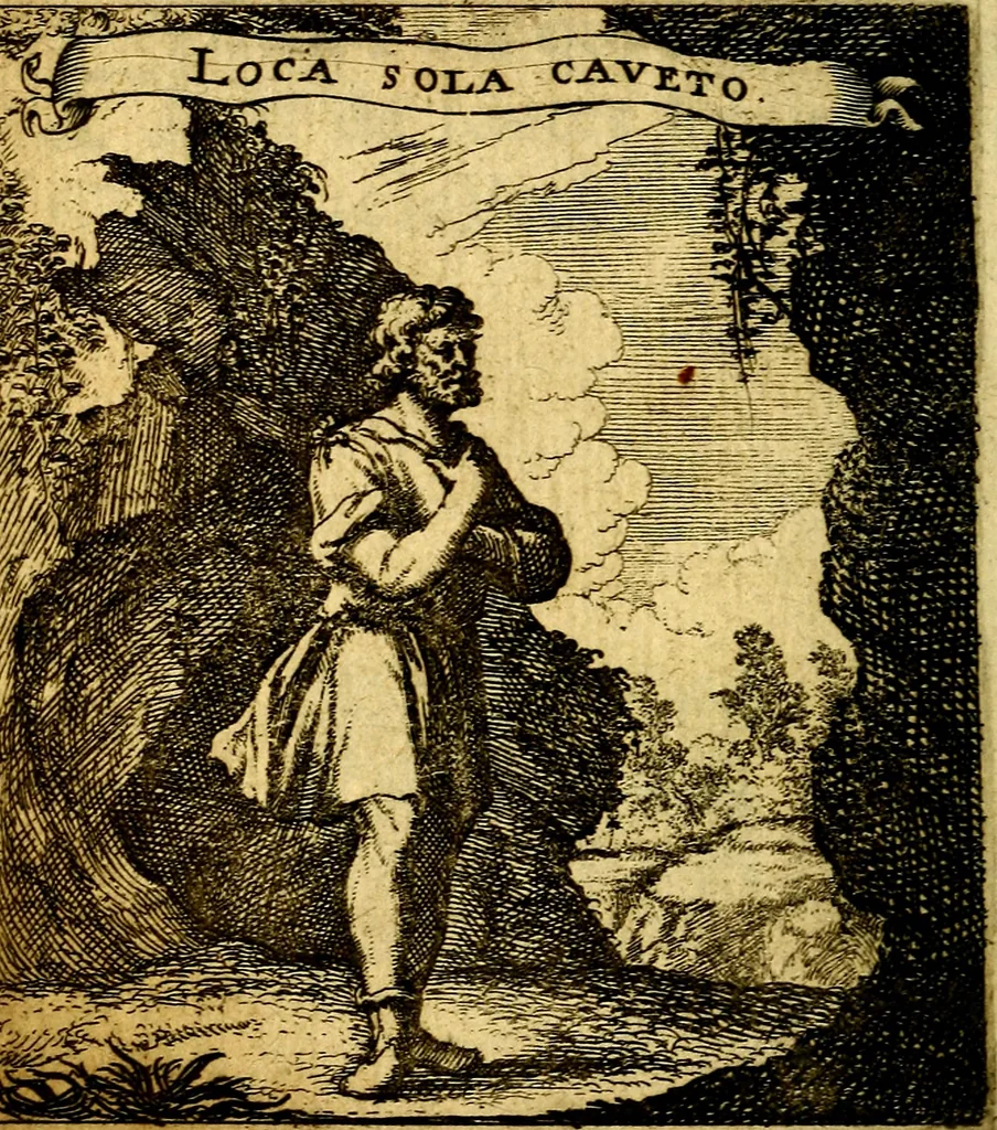 An illustration from Devises et emblesmes d'amour moralisez, 1672, leaf 181