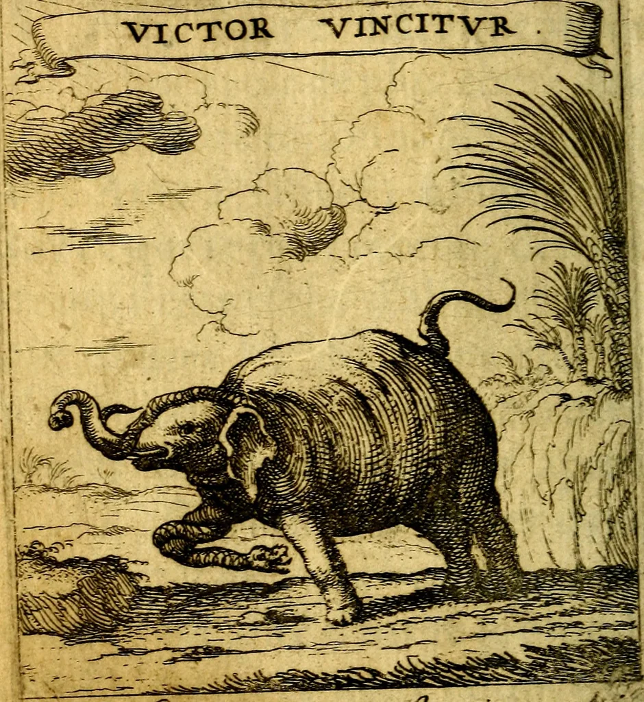 An illustration from Devises et emblesmes d'amour moralisez, 1672, leaf 193