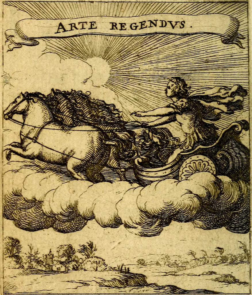 An illustration from Devises et emblesmes d'amour moralisez, 1672, leaf 61