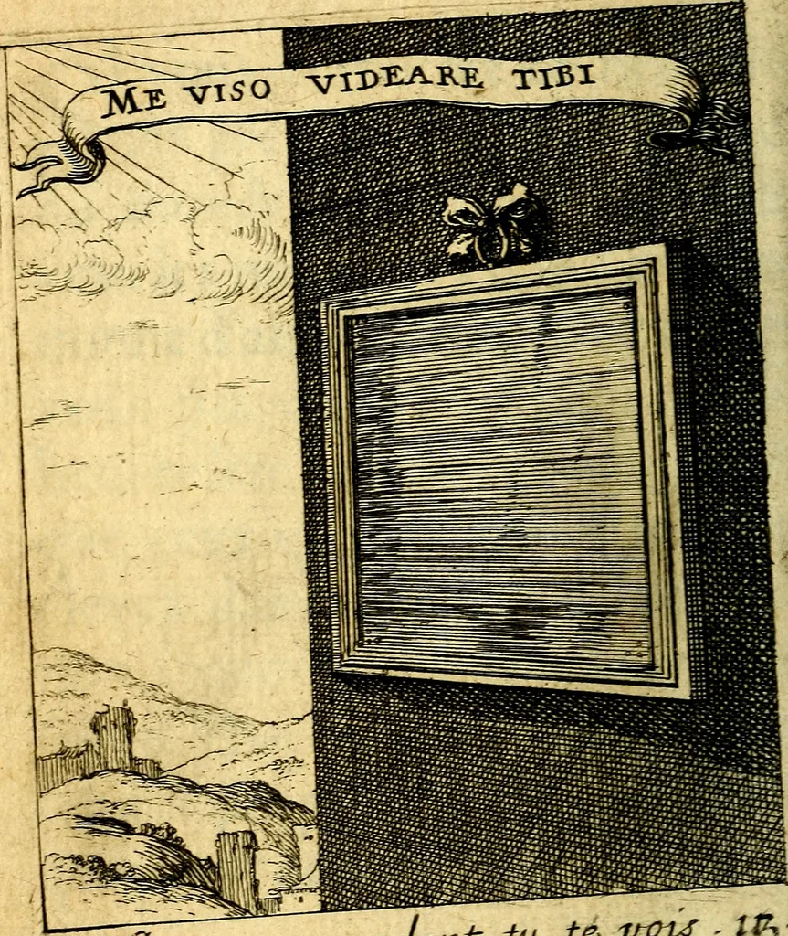 An illustration from Devises et emblesmes d'amour moralisez, 1672, leaf 65