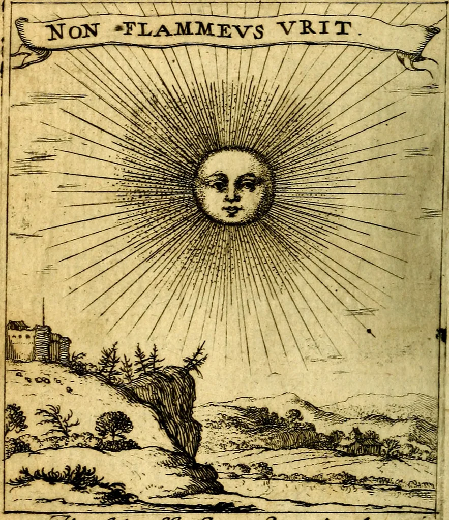 An illustration from Devises et emblesmes d'amour moralisez, 1672, leaf 81