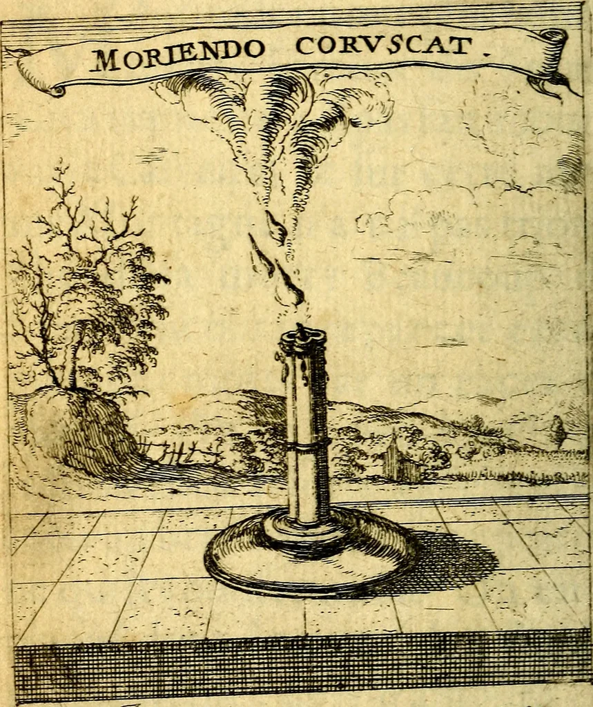 An illustration from Devises et emblesmes d'amour moralisez, 1672, leaf 97