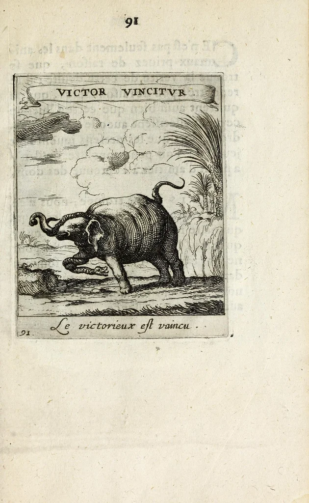 An illustration from Devises et emblesmes d'amour moralisez, 1658, leaf 101