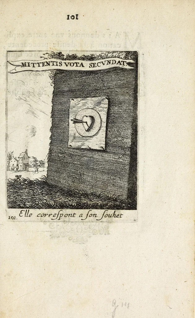 An illustration from Devises et emblesmes d'amour moralisez, 1658, leaf 111