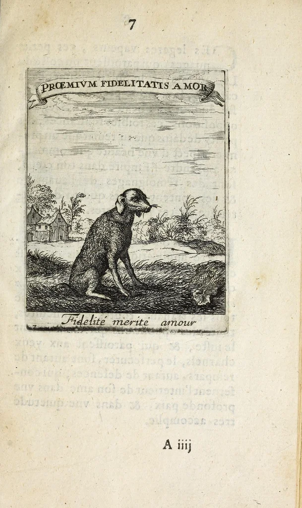 An illustration from Devises et emblesmes d'amour moralisez, 1658, leaf 17