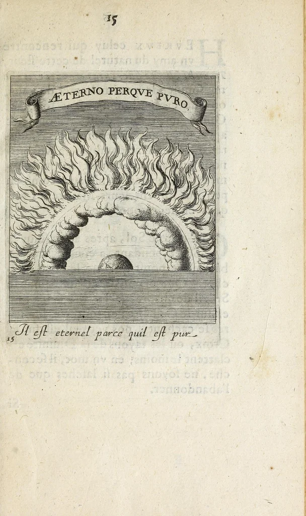 An illustration from Devises et emblesmes d'amour moralisez, 1658, leaf 25