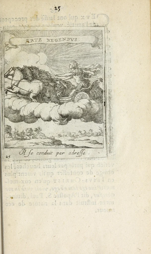 An illustration from Devises et emblesmes d'amour moralisez, 1658, leaf 35