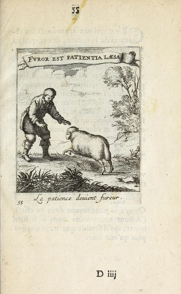 An illustration from Devises et emblesmes d'amour moralisez, 1658, leaf 65