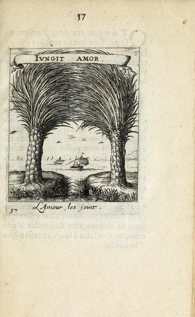 An illustration from Devises et emblesmes d'amour moralisez, 1658, leaf 67