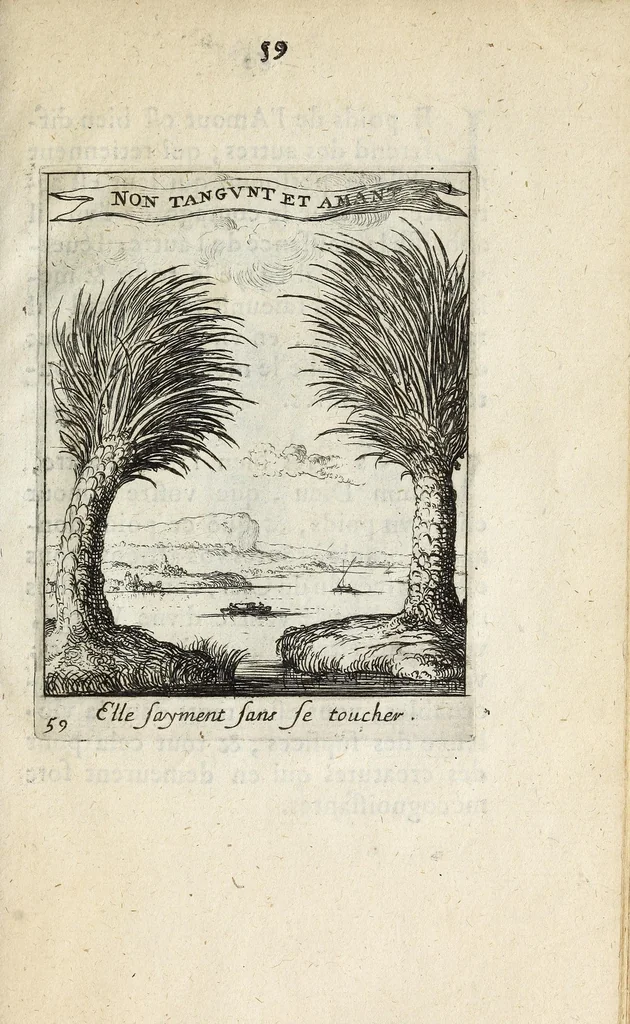 An illustration from Devises et emblesmes d'amour moralisez, 1658, leaf 69