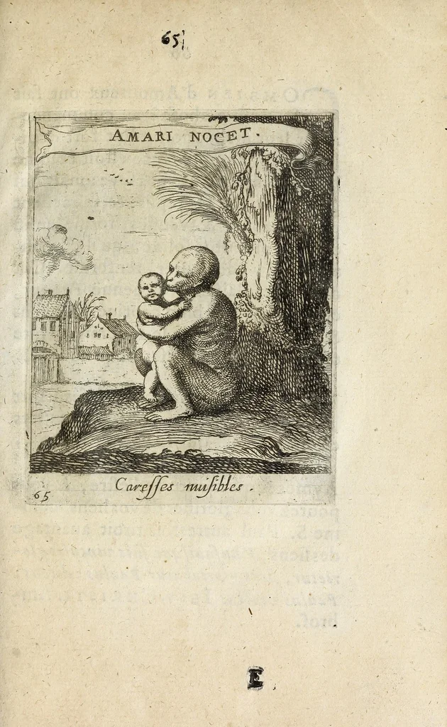 An illustration from Devises et emblesmes d'amour moralisez, 1658, leaf 75