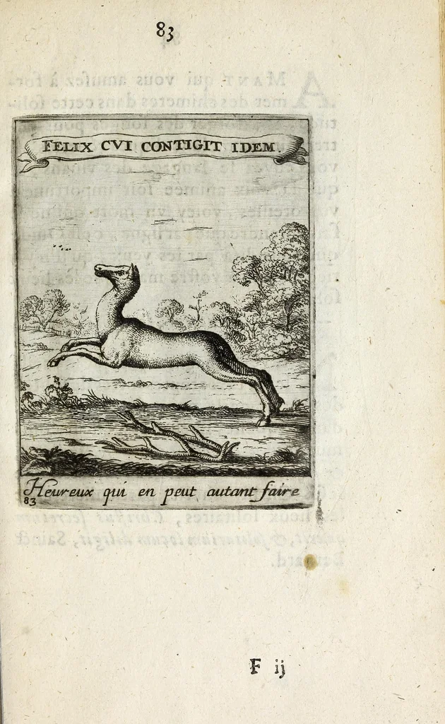 An illustration from Devises et emblesmes d'amour moralisez, 1658, leaf 93
