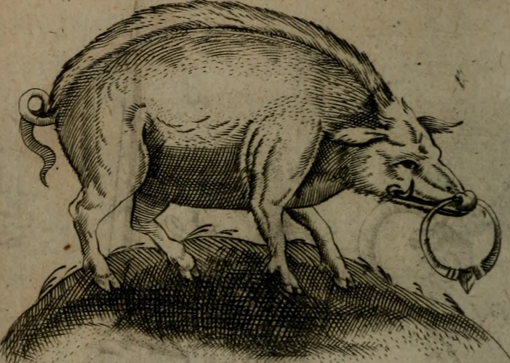 An illustration from Devises heroiques, et emblemes, 1614, leaf 117