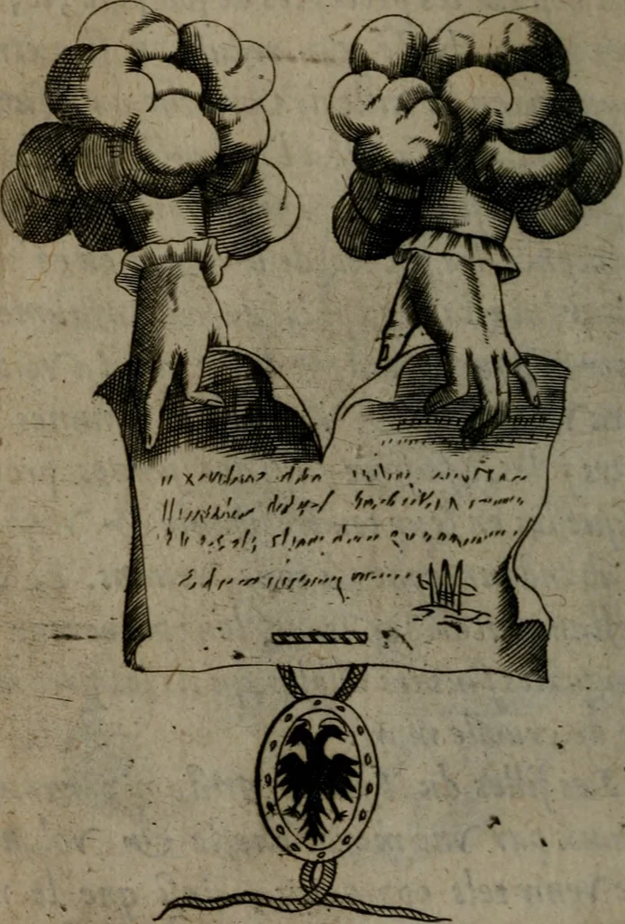 An illustration from Devises heroiques, et emblemes, 1614, leaf 141