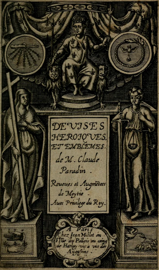 An illustration from Devises heroiques, et emblemes, 1614, leaf 4