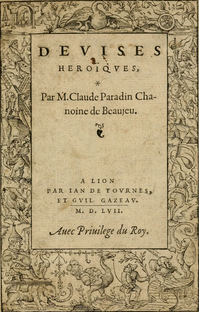 An illustration from Devises heroïqves, 1557, leaf 4