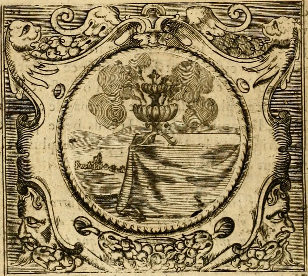 An illustration from Devises panegyriques pour Anne d'Austriche, reine de France, 1667, leaf 357