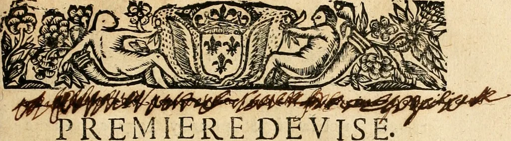 An illustration from Devises panegyriques pour Anne d'Austriche, reine de France, 1667, leaf 38