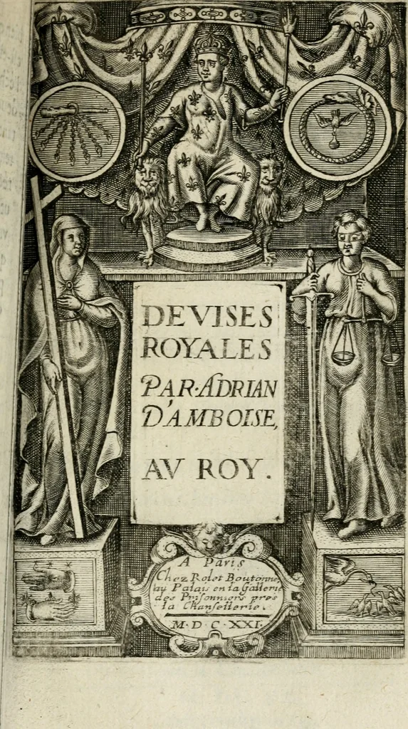 An illustration from Devises royales, 1621, leaf 2