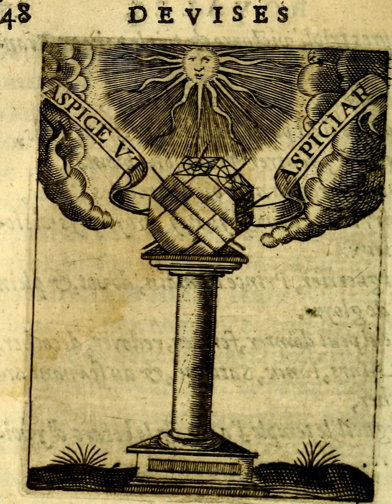 An illustration from Devises royales, 1622, leaf 51