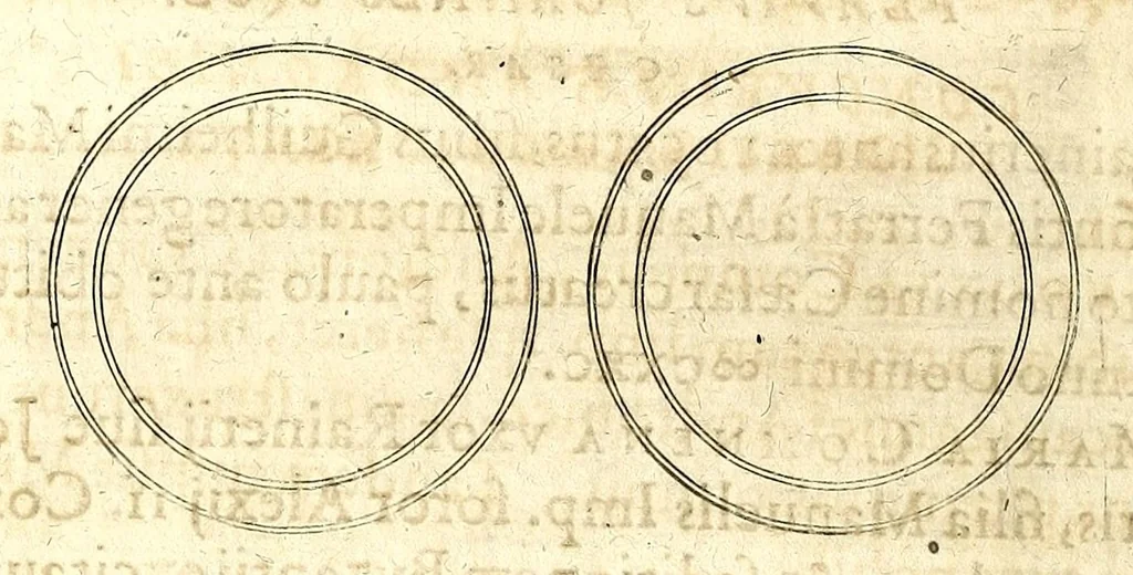 An illustration from De vitis imperatorum et caesarum romanorum : tam occidentalium quam orientalium, nec non vxorum et liberorum eorum, item tyrannorum omnium ... : inde à C. Julio Caesare, primo monarcha, vsque ad D.N. Imperatorem Caesarem Matthiam : vnà cum eorum effigiebus & symbolis ..., 1615, leaf 354